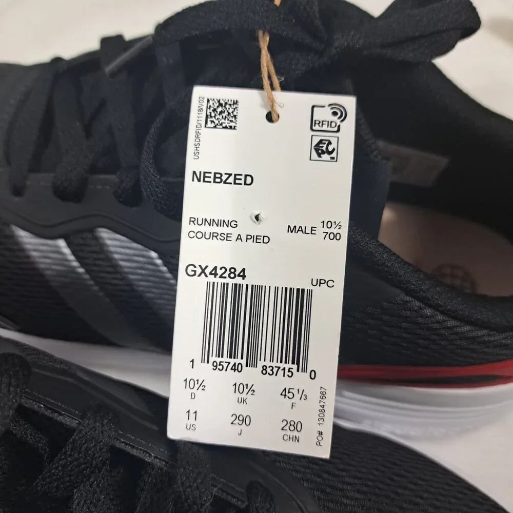 Adidas Nebzed Cloudfoam Lifestyle Running GX4284 Black‎ /Vived Red Men SZ 11